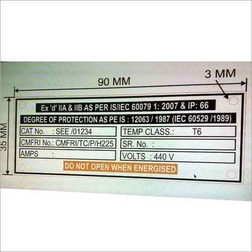 Panel Metal Label