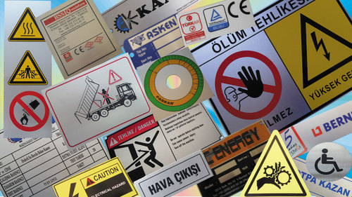 Caution Polycarbonate Labels