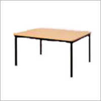 Library Reading Wooden Table - Wooden & Steel, 48 X 30 X 30 Inch | Durable Design, Smooth Edges Finish, Elegant Look