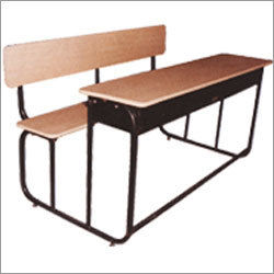 Black And Wooden School Classroom Bench