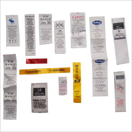 Printed Wash Care Labels
