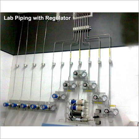 Lab Instalation Piping With Regulator - Stainless Steel, 6-12mm, 0-1000psi | Diaphragm Regulator, Modular Design, Precise Gas Flow