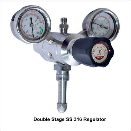 Double Stage SS 316 Regulator - SS 316, 1/4" & 1/2", 10-100 Bar | Double Stage, Precise Control, Corrosion Resistant, High Accuracy