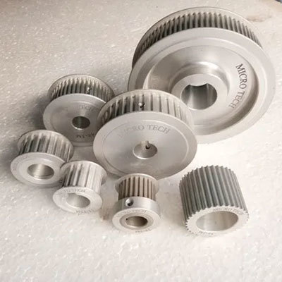 Timing Pulley - Trapezoidal Tooth Profile, Multiple Pitch Sizes for Enhanced Torque Transmission - Slipping Resistant, Cadmium-Free Finish, Versatile Compatibility