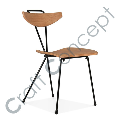 Mango & Metal Chair - Acacia Wood & Iron , Contemporary Eco-Friendly Design for Indoor Living Room