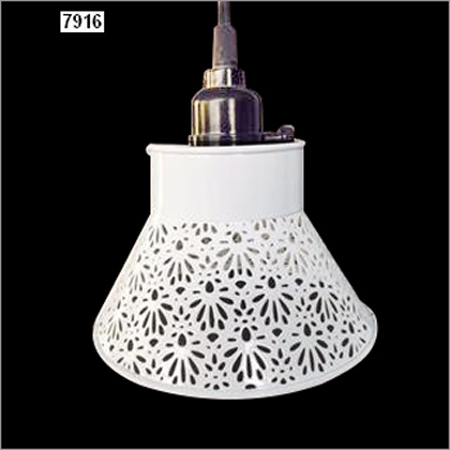 Etched Table Lamps - Metal Conical Design | Modern Style, Electric Powered, Elegant White Finish