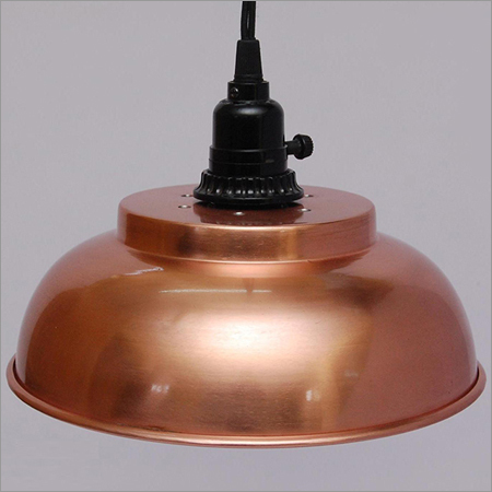 Copper Brown Hand Painted Iron Lamp