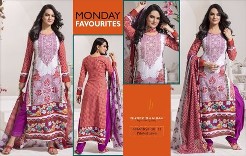 COTTON DESIGNER PRINTED DRESS MATERIALS