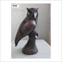 Wooden Carved Owl - Solid Wood, 5-8 Inch Size, Brown Color | Modern Arts, Polished Finish, Ideal Gift Theme