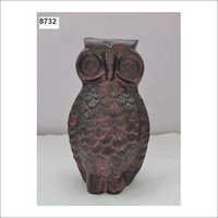 Brown Undercut Owl Sculpture