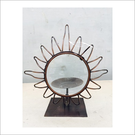 Table Top - Metal Dark Brown Finish, Durable and Easy to Clean, Eco-Friendly Painted Decoration