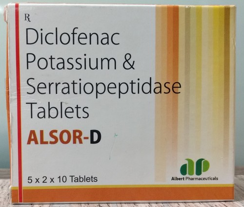 Diclofenac PotassiumSerratiopeptidase Tablets Application: Orally