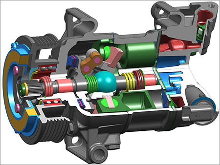 Delphi 5 Cylinder CVC Compressor - Aluminum Alloy 12V R-134A | High Efficiency Durable Design Reduced Noise Optimized Cooling Reliable Performance