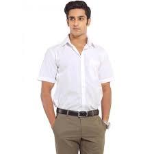 Men's Pure Cotton White Shirt