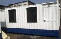 Office Cabin - Steel, Standard Size, White Blue Color | Modular Design, Steel Windows And Doors, Maintenance-free