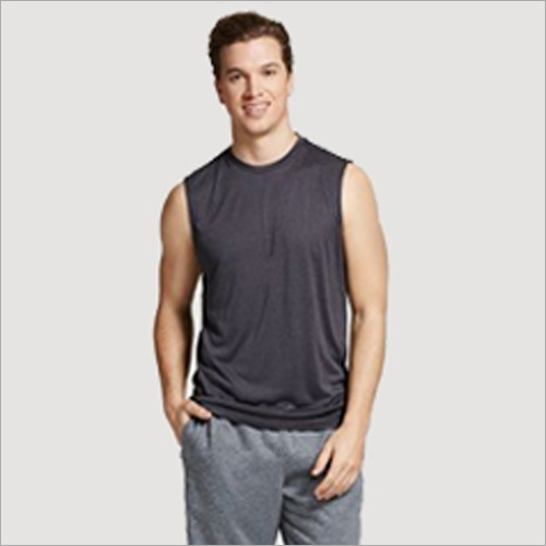 Mens Plain Sleevless T-Shirt
