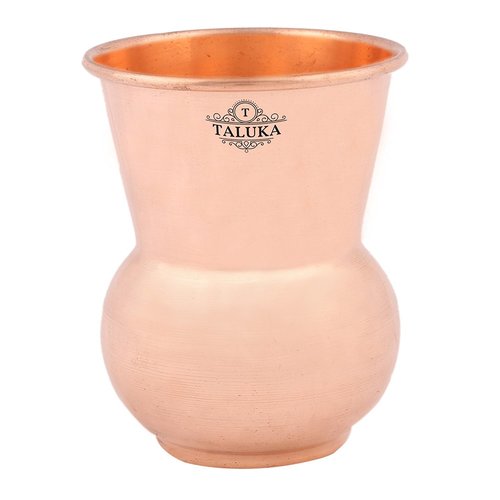 Copper Belly Glass - Pure Copper, 4.5"H x 3"W, 300 ML Volume | Antioxidant Properties, Supports Digestive Health, Aids in Hemoglobin Synthesis