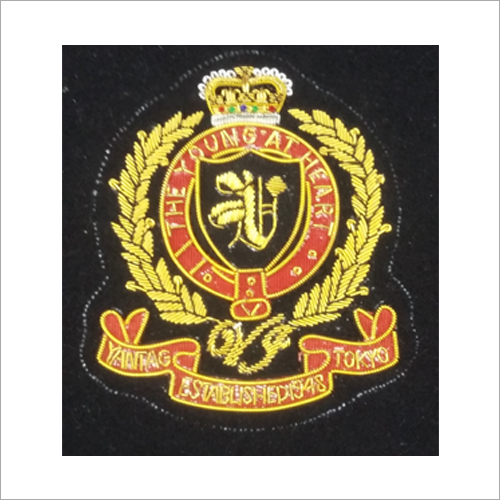 Handmade Bullion Wire Embroidered Badges
