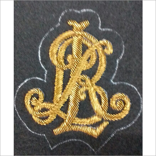 Hand Made Gold Thread Embroidered Badges