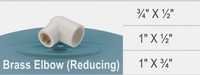Pvc Reducing Elbow - Pvc Material, 3/4" X 1/2" & 1" X 3/4" Sizes, White Color | Easy Fitting, Dimensional Accuracy, Sturdy Build