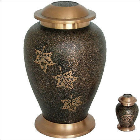 Brass 2018-L Faliing Leaves Cremation Urns