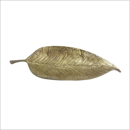 Antique Brass Leaf Tray By MINSA COLLECTION