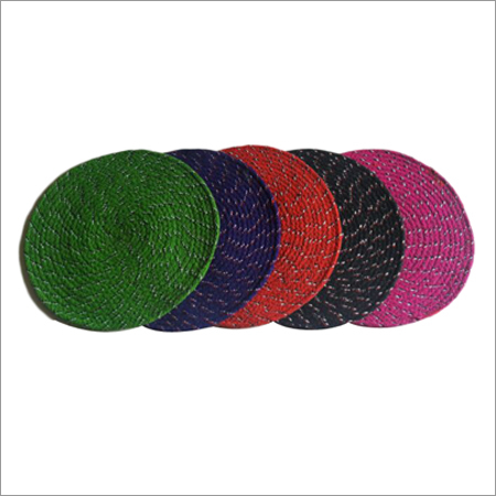 Round 16 Spindle Mats Set - Fiber 100-150mm Diameter Green | Durable Round Spindle Protection Mats