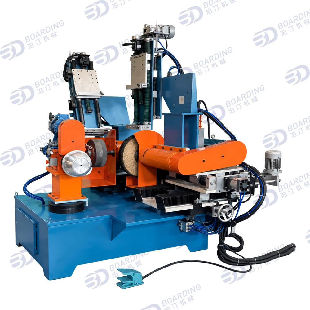 Cookware Outside Bottom and Body Polishing Machine with Auto Waxing and Feeding