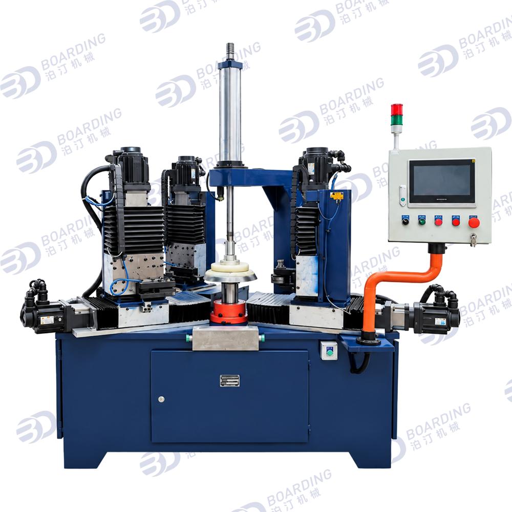 Cookware Six-Axis Servo Three Stations Turning Beading Pressing and Trimming Machine