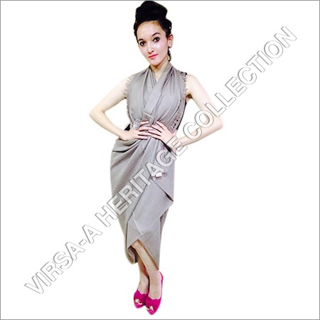 Ladies Grey Woolen Pashmina Shawls