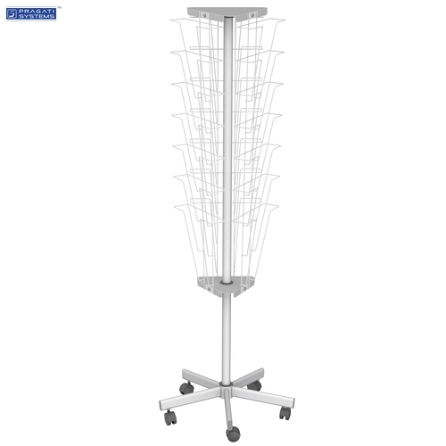 Epoxy Powder Coated Wt-318 Literature Rack & Revolving Magazine Stand