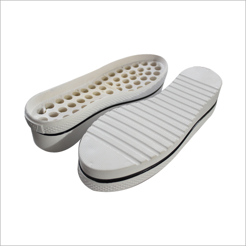 Ladies Canvas Sole - PVC Natural Rubber, White Color | Quick Dry, Washable, Sporty Design with Striped Surface, Foot Padding & Movement Control