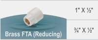 Pvc Female Adapter - Brass, 1" X 1/2" Reducing Type | Durable, Leakage Proof, High Temperature Resistant For Water Treatment