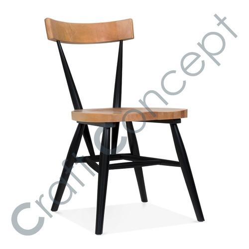 Trafik Stacking Chair - Wood & Iron | Contemporary Design Eco-Friendly Comfortable Moulded Seat No Assembly Required