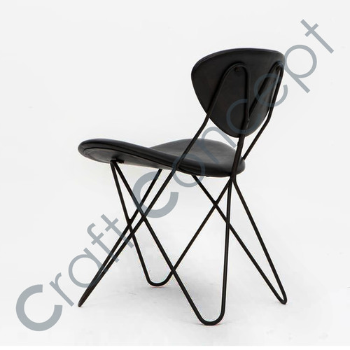 Black Metal Hairpin Chair No Assembly Required