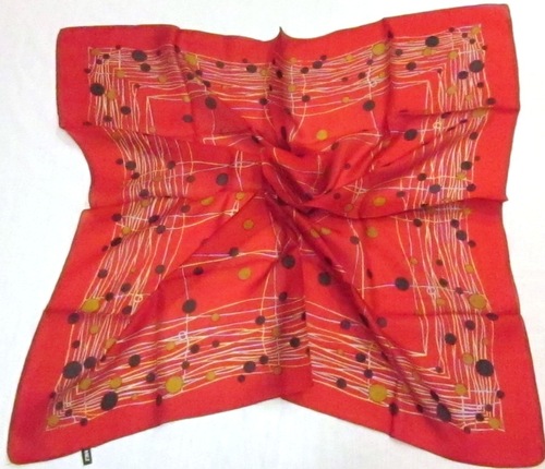 100% Silk Tabby Printed Square Scarves