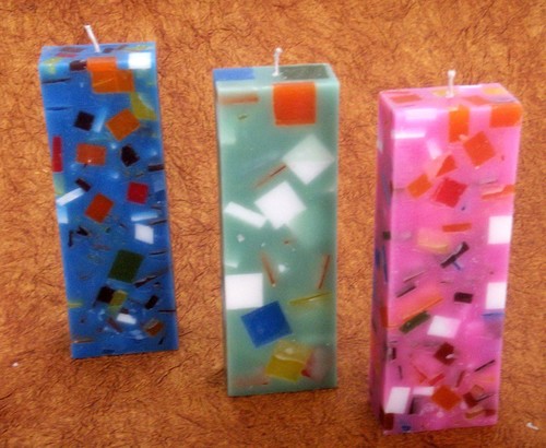 Polka Pillar Candle