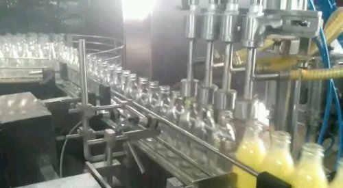 Badam Milk Glass Bottle Filling Machine