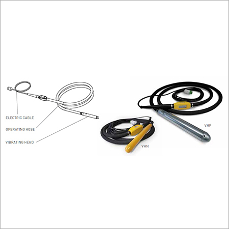 Electric High Frequency Internal Vibrators - Durable Polyamide Switch Box, 5m SBR Hose, 10m Neoprene Cable | Continuous Use, Powerful, Low Maintenance
