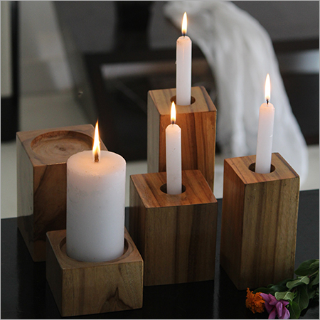 Wooden Candle Holders