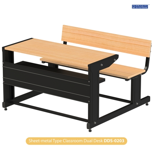 Sheet-metal Classroom Study Dual Desk DDS-0203