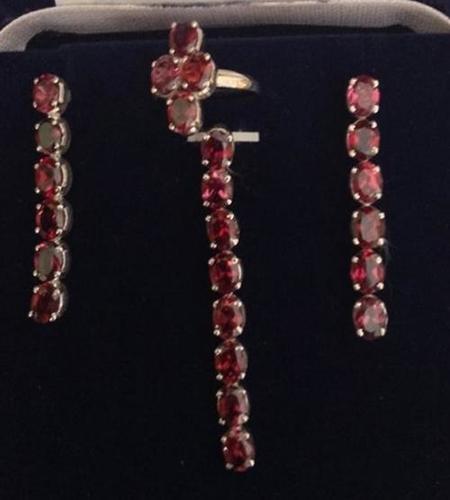 Rhodolite Garnet Set