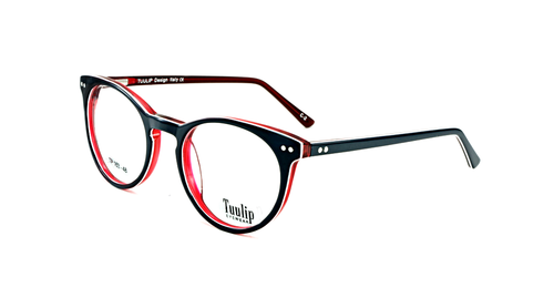 Acetate Tp-163 Black & Red Shine Frame