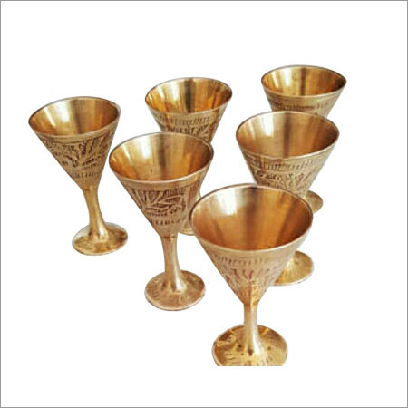 Golden Brass Glass