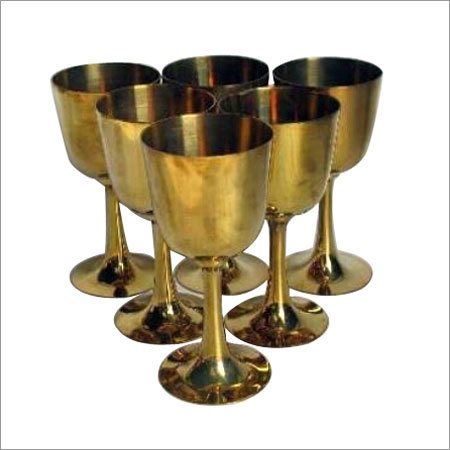 Gold Metal Glass Set