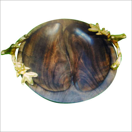 Decorative Wooden Plates - Metal Material, Polished Finish | Easy To Clean, Eco-Friendly Gift with Artificial Styling