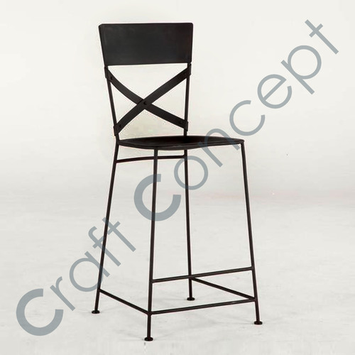 Black Metal Bar Chair No Assembly Required
