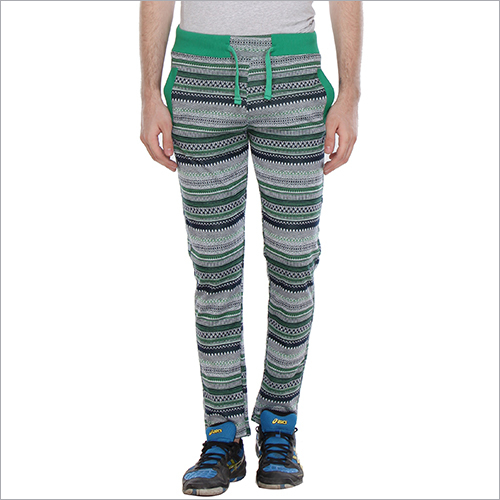 Fashion Trackpants - Cotton Blend, Ankle Length, Green | Drawstring Closure, Soft Fabric, Comfortable Fit, Breathable, Side Pockets