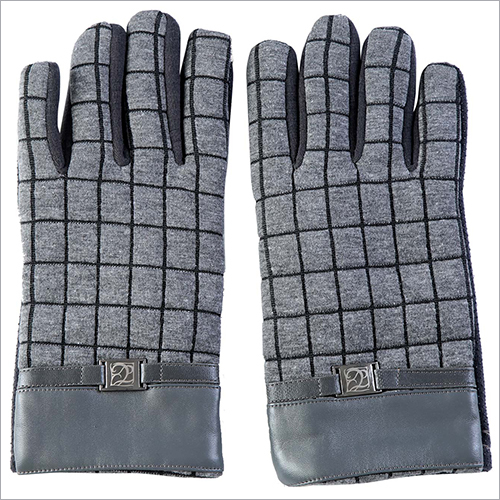Pure Leather Handgloves - Leather, 25cm, Gray | Ribbon Closure, Durable, Comfortable, Stylish, Protective, Breathable