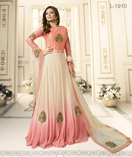 Designer Salwar Suit - Velvet & Jacquard Fabric | Elegant Zardosi Resham Thread Work with Multiple Zari & Crystal Accents